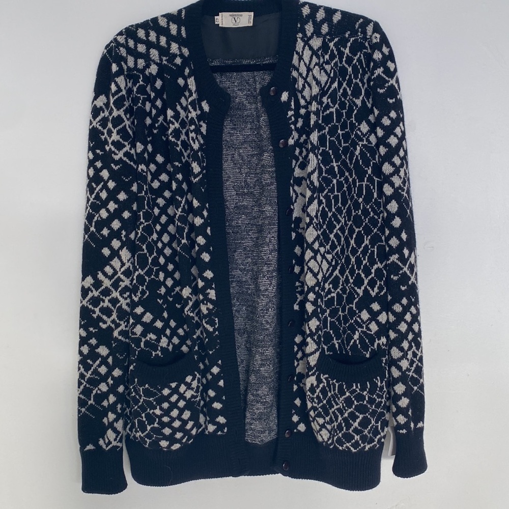 Valentino Miss V Wool and Angora Cardigan, Sz IT 42 (US M) - Picture 4 of 7